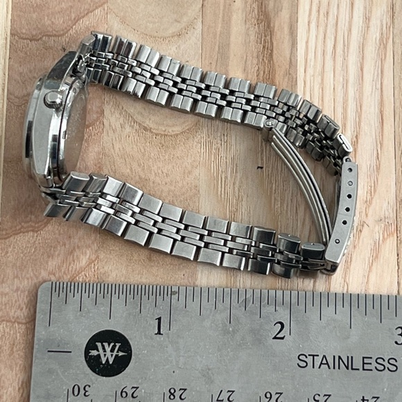 Seiko Ladies Watch Vintage Stainless Bracelet White Dial Date Window - Picture 11 of 11